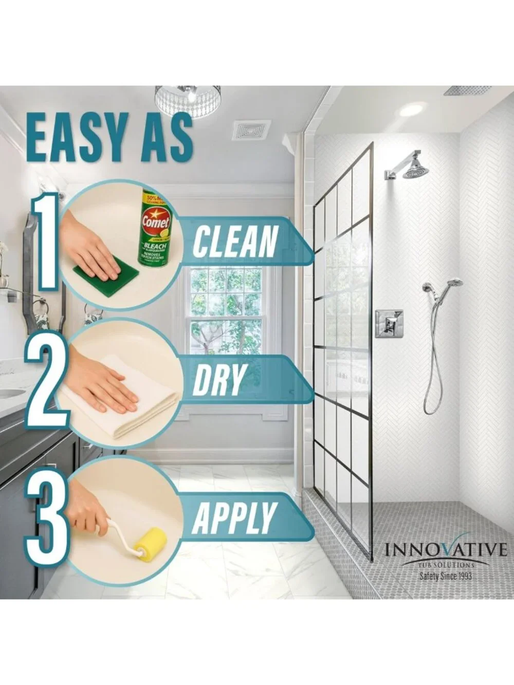 Non-Slip Shower & Bathtub Grip Coating - Anti-Slip Liquid, 4 oz for Safety